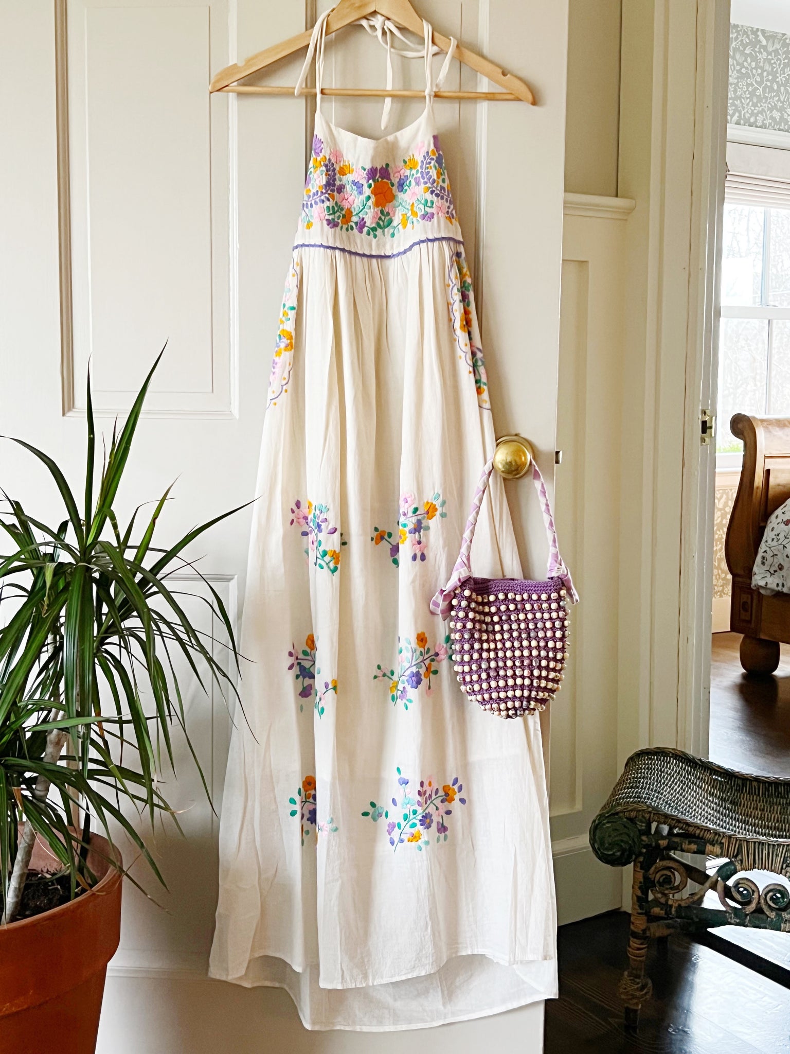 Convertible Hand Embroidered Dress, Preorder