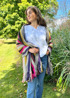 Handwoven Wool Rebozo Shawl