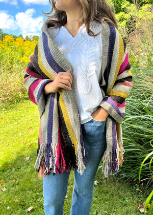 Handwoven Wool Rebozo Shawl