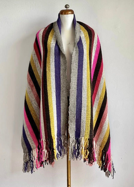 Handwoven Wool Rebozo Shawl